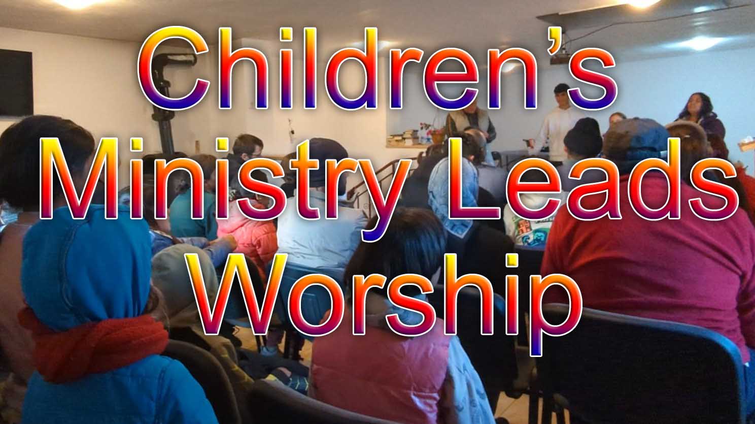 Video of children's ministry leading worship